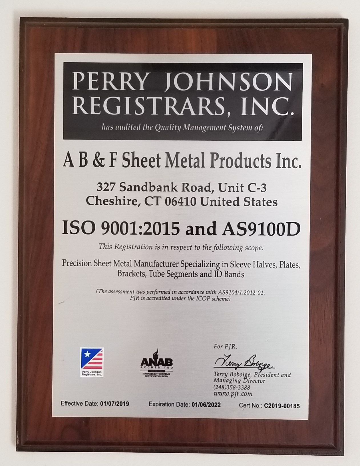 Perry Johnson Certification